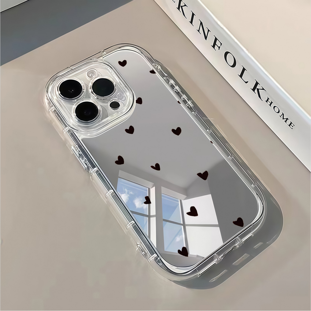 Phone Cases Iphone 13 - Capa de Celular Espelhada com Coração