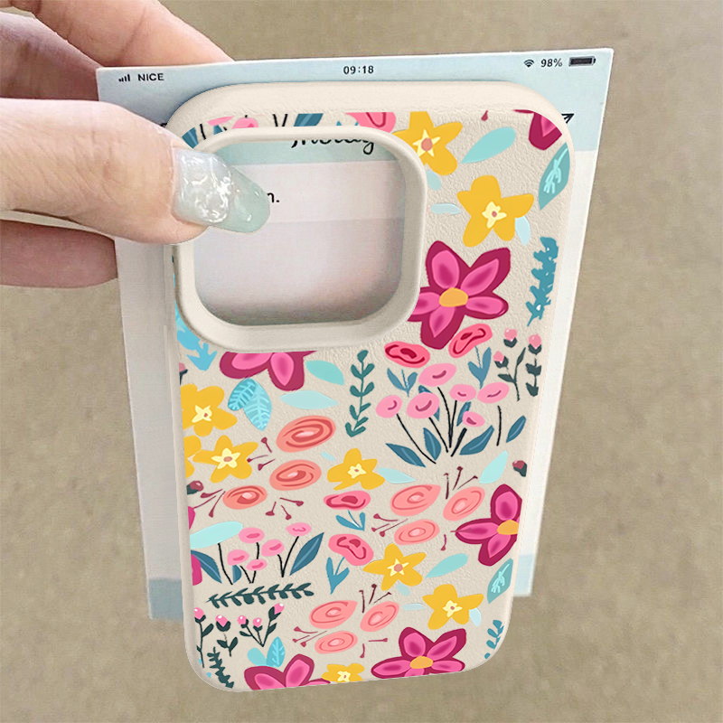 Phone Cases Durable - Flores coloridas caso de telefone para