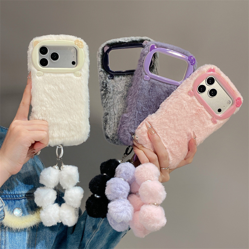 Phone Cases Iphone 13 - Capa de Celular Luxuosa de Pelúcia