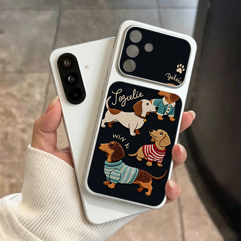 Phone Cases With Camera Cover - Capa de Couro com Desenho de