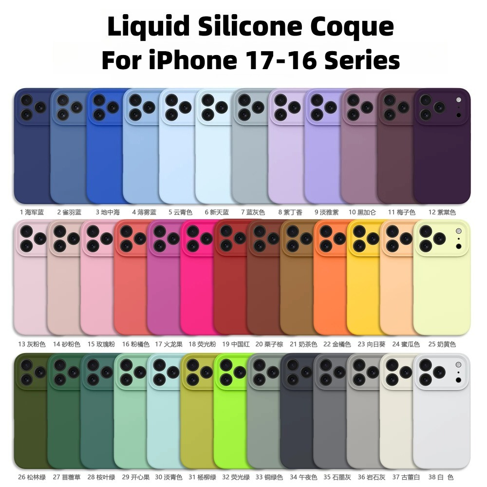 Phone Cases With Camera Cover - Capa de Silicone Líquido Oficial 1:1