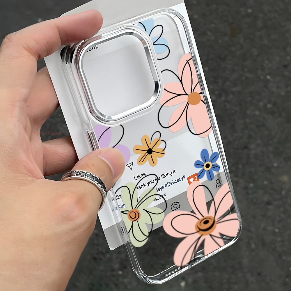 Capas de Telefone Florais em V - Phone Cases With Camera Cover avaliação e preço