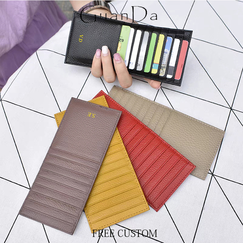 Carteira de couro genuíno para - Card Holder Slim Case avaliação e preço