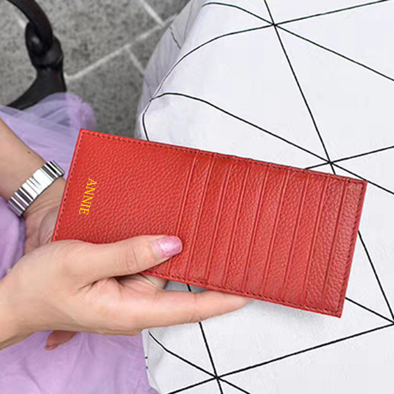 Carteira de couro genuíno para - Card Holder Slim Case avaliação e preço