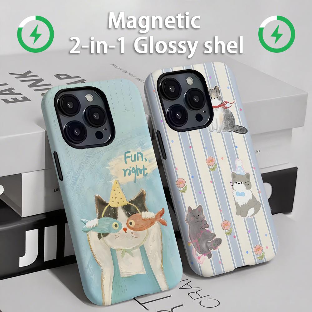 Gatos e cães bonitos caso de t - Phone Cases Iphone 13 avaliação e preço