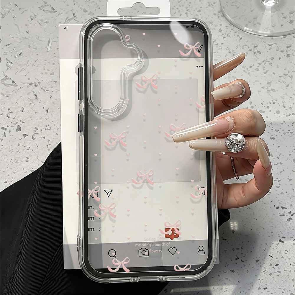 Capa de Telefone Rosa Fofa com - Phone Cases With Camera Cover avaliação e preço